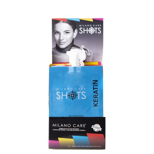 Milano Care Shots – Keratin Mask – Nourishing Collagen Hair Treatment – Hydrating Deep Conditioner for Dry or Damaged Hair – Leave-In Protein Mask, 2x1-1 fl oz Packet