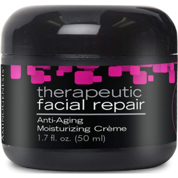 AminoGenesis Therapeutic Facial Repair w/SYTHE'6 1.7 oz Anti Aging, Moisturizer, Peptide, Amino Acids, Collagen, Elastin, Wrinkle, Dark Spot, Dry, All Skin Type Cream, Skin Renewing