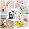 Qwalnely Cow Print Baby Stuff 2Packs Baby Bibs for 3-24 Months Waterproof Washable Fabric for Boys Girls Stuff, Newborn Toddler Bibs