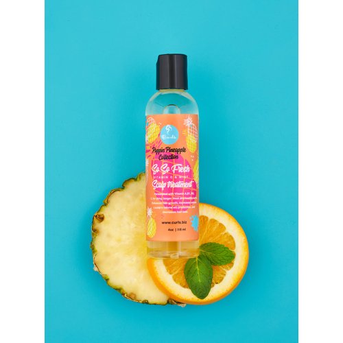 CURLS Poppin Pineapple So So Fresh Vitamin C Scalp Treatment - Shiny, Longer, Thick, and Healthy Hair - Protects and Refreshes - For All Curl Types 4 Ounces