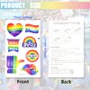 10 Sheet Pride Rainbow Tattoo Sticker Temporary Tattoo Gay Pride Parade Body Painting Party Celebration Personality Decoration Party Supplies