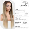 ENCOUNTERU Ombre Blonde Lace Front Wig Straight Wigs for Women Synthetic Lace Front Dirty Blonde Long Straight Wigs 13X5X1 HD Lace Frontal Natural Looking Ready to Go Glueless Wig
