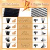 Fluffy Lash Clusters 10-20mm Thick 200D Cluster Eyelash Extensions 224 Pcs D Curl Volume Eyelash Clusters 3D Natural Lash Clusters False Eyelashes DIY at Home, by Anforlin