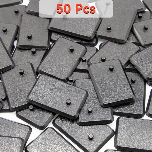 SIXPOINTS 50 Pieces Black Plastic Display Stand Base,Model Display Support Stand Fit For 3.75 inch Vintage GI Joe Cobra Action Force Figures Toy