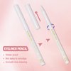KAIQIKAIXI 12Pcs White Eyeliner Pencils Professional Use as Highlighter,Lip Line Pen Long-lasting Nice Color Eye Brow Gel Pen Makeup Brow Tint Pencils Beauty Makeup Tools