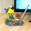 Tipmant Cute Electronic Birds Toys Pets Simulation Realistic Move Chirp Electric Office Home Desk Decor Decoration Kids Birthday Gifts (Blue & Yellow)