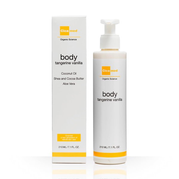 Cicamed Organic Science Hydrating Body Lotion Vanilla Tangerine,White,210 ML/ 7.1 FL. OZ.