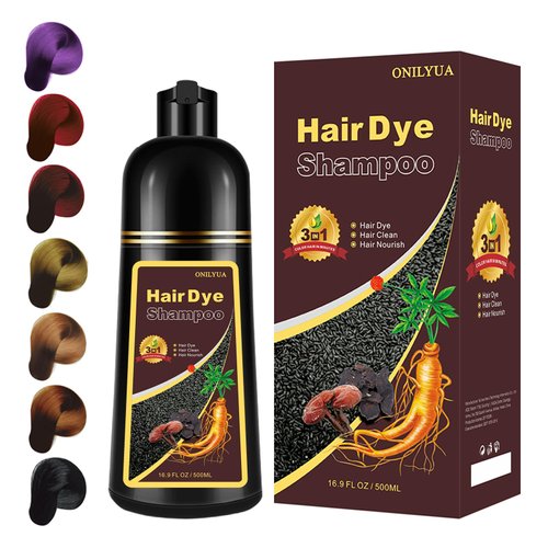Fedulili Coffee Hair Dye Shampoo 3 In 1, Semi-Permanent Root Touch Dye Hair In 15 Minutes, Coffee Hair Color Kit for All Hair Types, Bubble Plant Hair Dye Shampoo with Conditioner,500ml