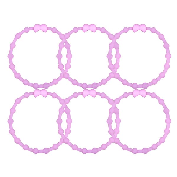 Glow Pink PRO Hair Ties: Easy Release Adjustable for Every Hair Type PACK OF 6