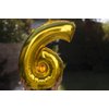 40 Inch Gold Mylar Foil Number 6 Birthday Balloon, Digital Balloons for 6 16 Boy Girl Party Decorations Supplies, Big Helium Balloon Numbers for 26 36 46 60 66 Men Women Anniversary