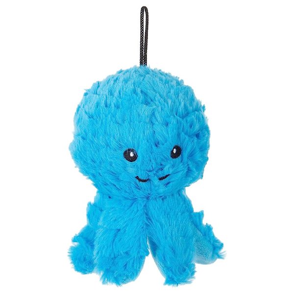 Petlou Squeak Toys for Aggressive Chewers Small Medium Breed Chew Toys ,Fetch Ball Indoor Ball Toys,Sqeaky Dog Toys (4" EZ Squeaky Octopus)