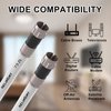 RELIAGINT 30ft, RG6 White Coaxial Cable with F Pin Connector, F81 Double Female Extension Adapter, Low Loss High Speed Coax Cable Cord Extender for HD TV, Dish,Satellite, Antenna, TV Cable 30'
