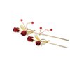 2 Pcs Chinese Style Rose Tassel Hair Stick Handmade Hanfu Traditional Style Exquisite Elegant Hair Forks Hairpins, Hair Accessories for Women Girls