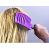 Zabolight Vent Hair Brush Vented Detangling Hair Brush for Thick Long Curly Hair, Curved Fast Blow Drying Brush for Women & Men (Purple)
