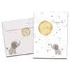 Tree-Free Greetings New Baby Card - Elephant with Balloon | Eco-Friendly 5x7 | 100% Recycled Paper | Made in USA | Welcome Baby Artful Design
