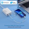 USB C Charger Block, Fast Charging Station, PD 95W Adapter for MacBook, iPad Pro, Laptop, Galaxy S24, iPhone 16/15 and More Series -Cell Phone Wall Chargers
