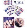 16 Sheets 4th of July Nail Polish Stickers Strips EBANKU Patriotic American Flag Nail Wraps Full Wraps Independence Day Nail Strips Self-Adhesive with Nail File
