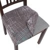 SearchI Seat Covers for Dining Room Chairs Stretch Printed Chair Seat Covers Set of 6, Removable Washable Upholstered Chair Seat Protector Cushion Slipcovers for Kitchen, Office