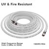 RELIAGINT 30ft, RG6 White Coaxial Cable with F Pin Connector, F81 Double Female Extension Adapter, Low Loss High Speed Coax Cable Cord Extender for HD TV, Dish,Satellite, Antenna, TV Cable 30'