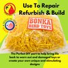 Bonka Bird Toys Colored Crinkle Shred Paper Chew Forage Nesting Natural Multi-Use Craft Part Projects Cockatiels Parakeets Conures Amazons and Other Similar Birds (Yellow)