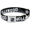 Buckle-Down 11-17" Hollywood Sign Skyline Black/Grays/White Dog Collar Bone, Medium