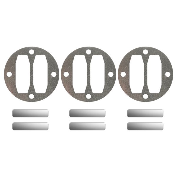 3 Set for for Central Pneumatic Compressor Parts,Central Pneumatic Harbor Freight air Compressor Head Gasket Test kit Reed Valve