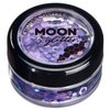 Holographic Chunky Glitter by Moon Glitter – 100% Cosmetic Glitter for Face, Body, Nails, Hair and Lips - 0.10oz - Purple