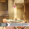 Sunlite UFO Pendant Fixture LED Light Bulb, 11 Watt, (50W Equivalent), 800 Lumens, Medium (E26) Base, Pink Housing, 30K-Warm White