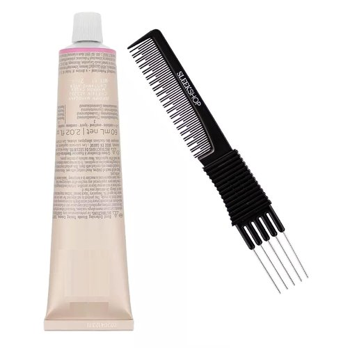 intense SIeekshop Comb + Schwarzkapf Blonde BLEACH & TONE Haircolor Dye Hair Color Lightener Bleach Lightening, IGORA ROYAL 2024-2025 Formula (w/Steel Pin Rat Tail Comb) (Ash Additive)