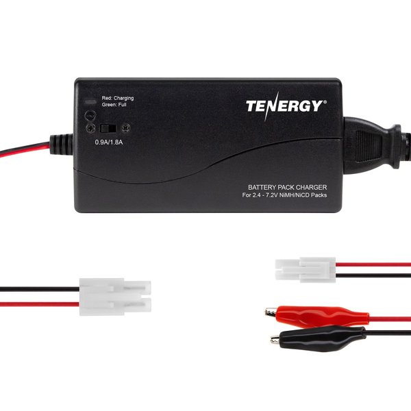 Tenergy Smart Universal Charger for NiMH Battery Pack (2.4V - 7.2V) for RC Cars, RC AIrplanes, Airsoft battery packs (2-6 cells)