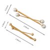 FRDTLUTHW 4PCS X Shaped Gold Metal Hair Bobby Pins,Pearl Hair Barrettes,Small Cute Hair Clips,Fashion Non Slip Styling Hair Accessories for Women(Gold)