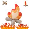 Chilifuli Funny Campfire Plush,12 in Simulation Fake Campfire Pillow, Soft Simulation Bonfire Stuffed Plushies Doll Fake Fire Firewood Plush Pillow, for Outdoor Camping Room Decor Kids Gifts (12 in)