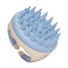 Hair Shampoo Brush and Scalp Exfoliator - Soft Silicone Scalp Massager Hair Growth Stimulator for Wet or Dry Hair - In Shower Scalp Scrubber for Dandruff Removal Made with Recycled Wheat Straw - Blue