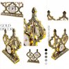 eMart4U Muslim Clock, Allah Muhammad Table Clock with Rhinestones, Islamic Table Décor, Islamic Turkish Hajj Gift, Name of Allah Muhammad Islamic Gift Sculpture Islamic Decoration Art (Gold)
