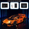 YEABRICKS LED Light for 42196 Technic Lamborghini Huracán Tecnica Orange Building Blocks Model (Building Set NOT Included)