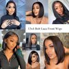 KESEN Bob Wig Human Hair 13x4 HD Lace Front Wigs for Black Women Human Hair Side Part Frontal Bob Wig, Ailwelia Glueless Short Human Hair Wigs for Black Women Pre Plucked 180% Density 10 Inch