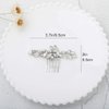 Olbye Wedding Hair Comb Headpieces for Bride Hair Comb Crystal Bridal Hair Accessories (Silver)