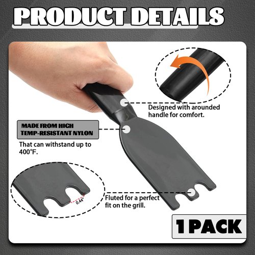 Grill Scraper for George Foreman Indoor Grills & Most Other Indoor Grills with Grooves, Heat-Resistant Grill Spatula