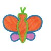 DURA FORCE Durable Woven Fiber - Butterfly - Squeakers - Multiple Layers. Made Durable, Strong & Tough. Interactive Play Dog Toy (Tug, Toss & Fetch). Machine Washable & Floats (Orange Butterfly)