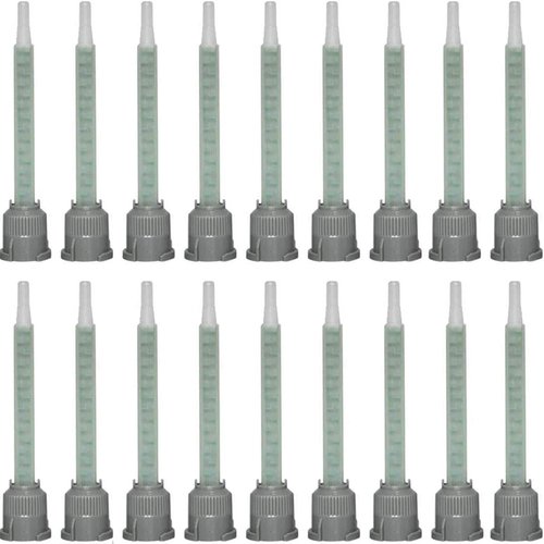 PAGOW 20 Pcs Epoxy Mixing Nozzle Tip, Resin Mixer Adhesive Gun Nozzles for Mix, Gun Applicatior for 50ml/1.7oz AB Glue Cartridge Glue Gun(1:1Ratio)