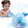 Lalalark Baby Bath Toy Whale Sprinkler, Color-Changing Light-Up Water Toy, 4 Modes, IPX7 Waterproof, 120 Min Fun with 3 AAA Batteries, Vibrant Lights, Gift for Babies & Toddlers 6M+