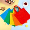 Aneco 25 Pack Reusable Non-woven Party Favor Bags 9.5×9.5 Inch Rainbow Gift Bag Goodie Treat Bags with Handles for Wedding Birthday Party