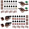 Revolutionary War Building Blocks Set, 12 British & 12 French Soldier Figures, Weapons Cannons Accessories, Compatible with Lego 853792 Accessory, Napoleonic Civil War Battle