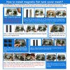 Magnetic Aquarium Cover lid Fish Tank lid Anti-Jumping net Cover mesh Terrarium lid Aquarium Hood (Small Size DIY Cover lid)