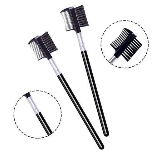 2 PCS Eyelash Comb and Eyebrow Brush Comb, Eyebrow Eyelash Brush Makeup Tool for Eyelashes extension (Pack of 2))