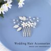 YBSHIN Rhinestone Wedding Comb Rose Gold Crystal Bridal Hair Comb Pearl Hair Accessories for Women and Girls (Style 3)