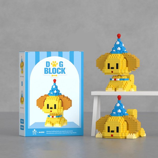 ALITTDRE Micro Mini Building Blocks Dog Pets Cute Animal Model Set Building Pet Toys Bricks Gifts for Kid and Adult (Golden Retriever)