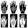 XMASIR Henna Tattoo Kit Stencils, 16 Sheets Temporary Reusable Tattoo Sets Indian Arabian Temporary Tattoo Templates Kit for Body Art Paint