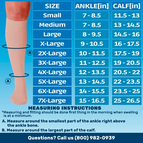 ABSOLUTE SUPPORT Durable Compression Socks for Varicose Veins Relief, Improved Circulation, and All-Day Comfort
