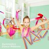 HiUnicorn 50PCS Rainbow Dance Ribbons Party Favors for Kids Circus Carnival Rhythmic Gymnastics Ballerina Birthday Party Streamers Decoration, Kids Ribbon Silks Sticks Wands for Girls